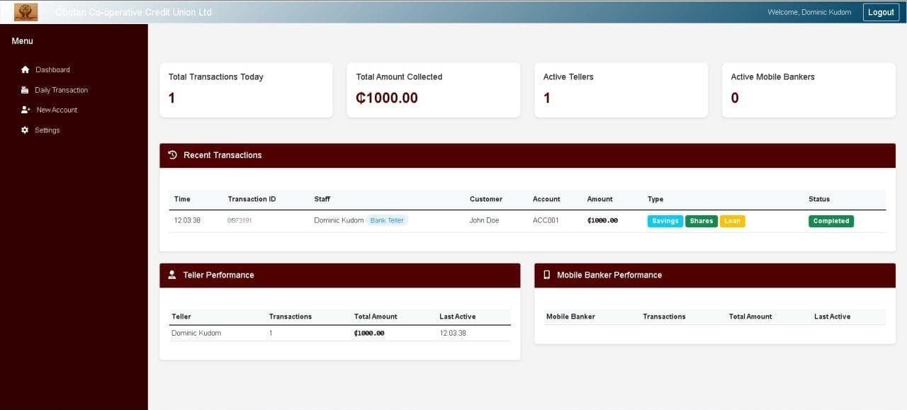 Obotan Cooperative Credit Union Banking App
